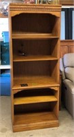 Display case or Bookcase lighted Oak 77" X 30"