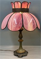 Purple Slag Glass Lamp