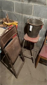 Stool, bucket, folding chair