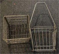 Metal Milk Crate (13” x 13” x 11”) & Tennis Ball