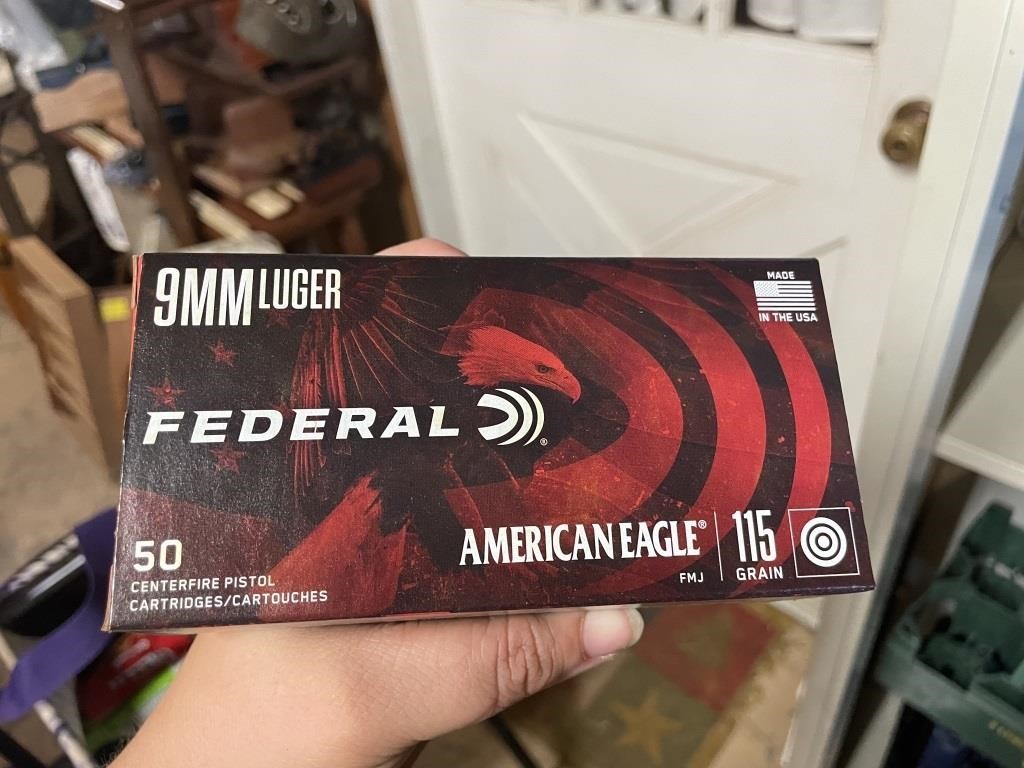 Federal 9MM luger 115 grain 50 cartridges