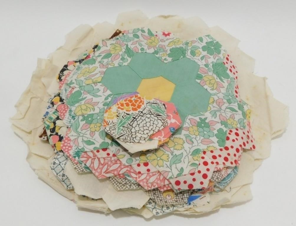 Vintage 1930’s Quilt Pieces and Calico Fabric