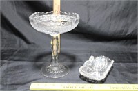 Brilliant Cut Glass Compote & Relish Dish