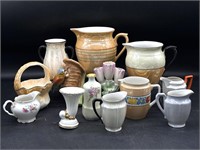 Made in Czechoslovakia Porcelain Pitchers, Vases,