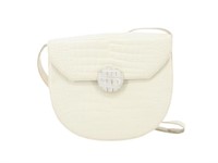 Yves Saint Laurent Croc Embossed Shoulder Bag