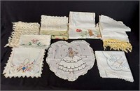 Vtg Embroidered Linens and Misc