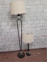 Modern side table lamp and floor lamp