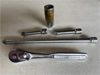 Craftsman 3/8 drive ratchet wrench & 4pc ext. set
