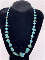 Vintage Kingman Turquoise Nugget Necklace