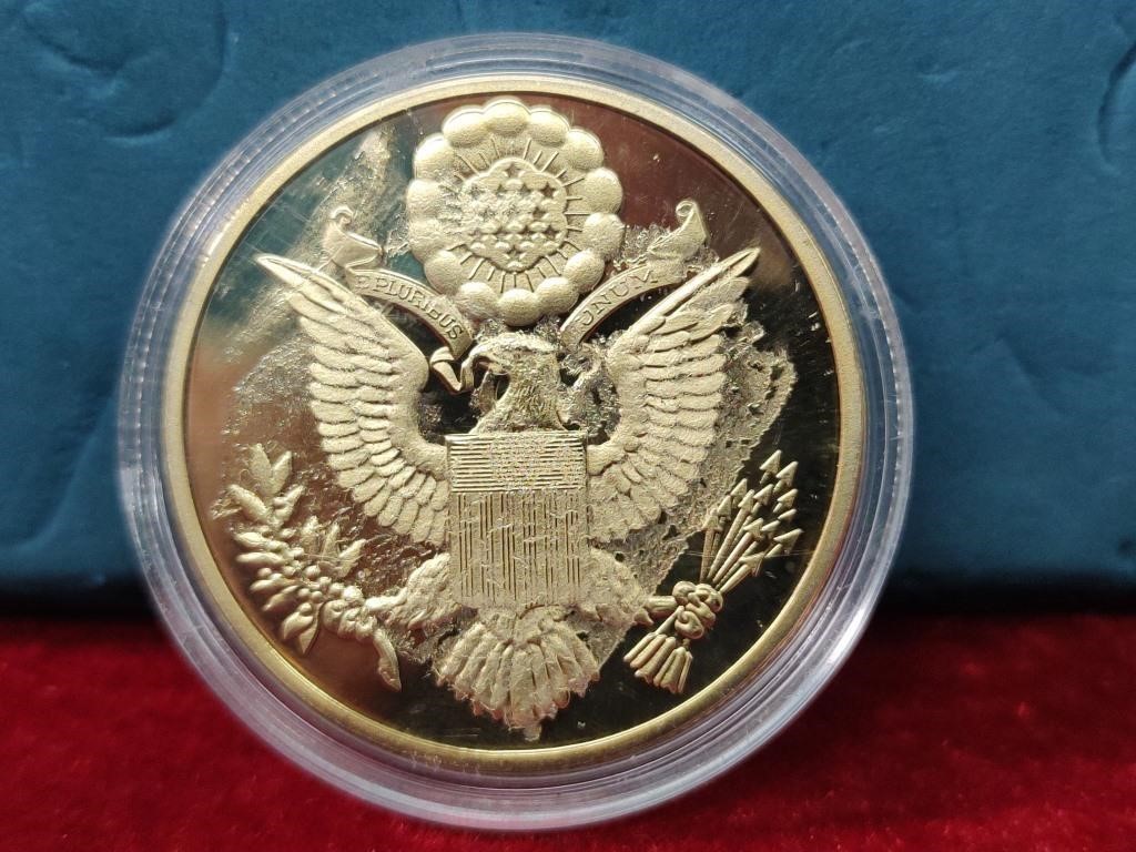 Gold Plated Eagle Coin