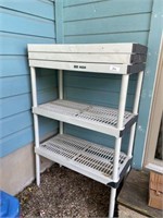 Plastic 3-Tier Shelving Unit with (2) Extra