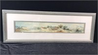 Original Panoramic Watercolor Painting