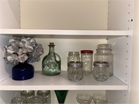 Assorted Collection of Glass Jars & Cruets