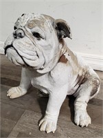 Composite hollow bull dog garden figurine