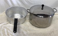 Farberware Stainless Steel Pot, Fryer Basket