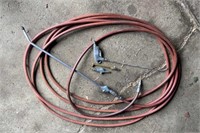 One large Air Compressor Hose and 4