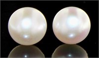 14kt Gold Natural 8 mm Cultured Pearl Earrings