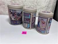 Vtg Watkins Heritage Canister Tin Set