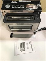 Elite Platinum stainless glass toaster. Light use
