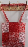 purse red and white 7 pockets