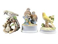 3 Porcelain Bird Figures