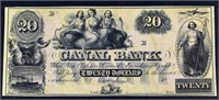1850's $20 Canal Bank New Orleans Bank Note