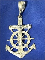 925 Sterling Silver Mariner Crucifix Anchor