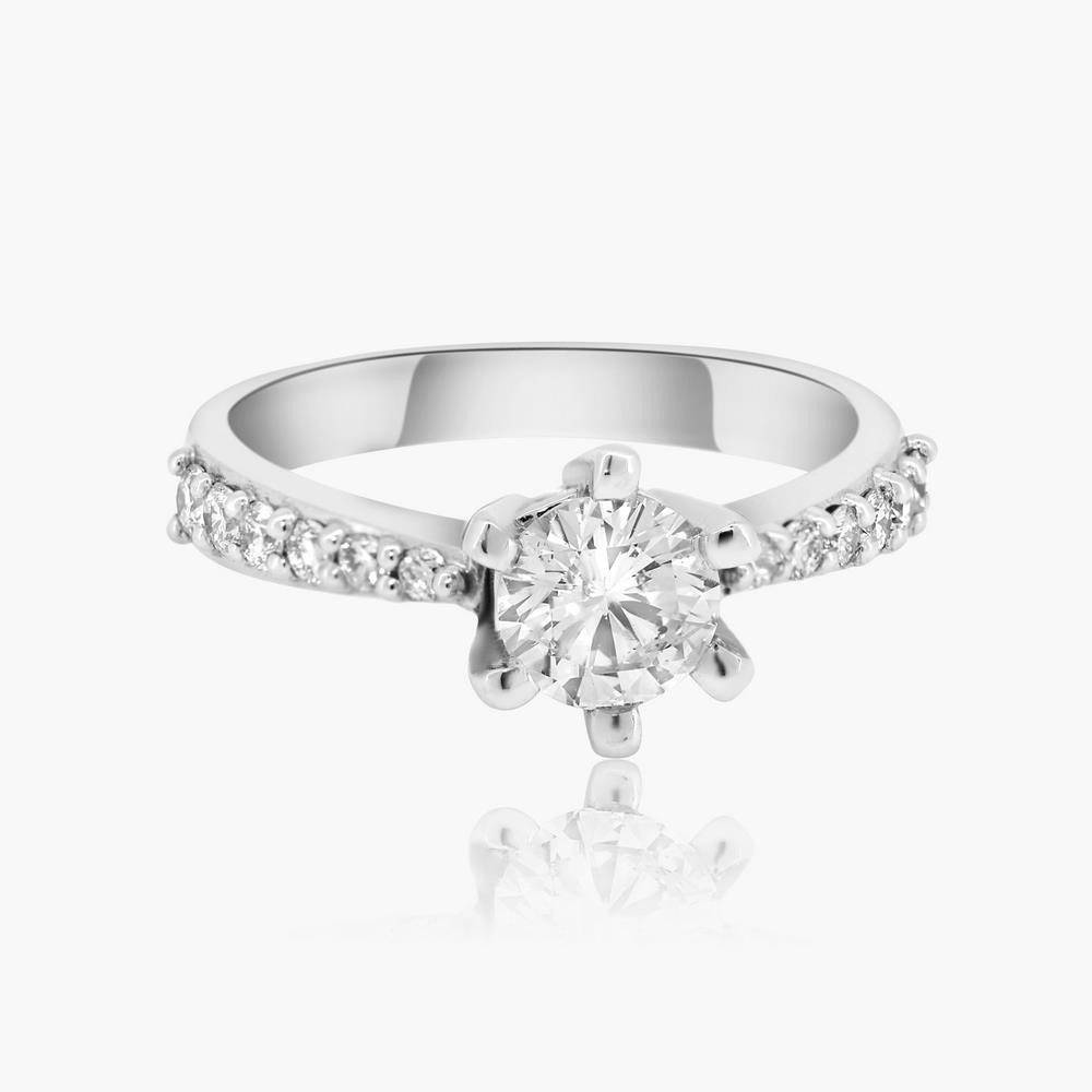 14K WHITE GOLD 1.01CT DIAMOND RING