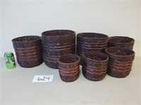 7 Nesting Wicker Baskets (No Ship)