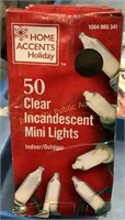 2ct Home Accent 50 Clear Incandescent Mini Lights