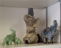 Lot of  3 Composition Elephant Figures