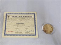 2012 $50 Buffalo Tribute Proof Replica Coin