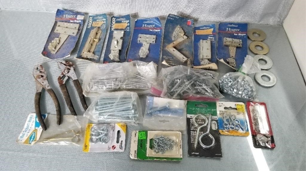 Lot of Miscellaneous Hinges  Pliers