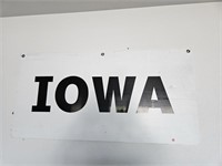 Cardboard Iowa Sign