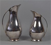 TWO ROYAL HOLLAND PEWTER PITCHERS