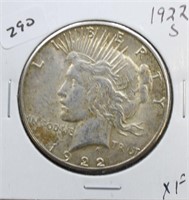 1922 S PEACE DOLLAR  XF