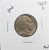 1929 S BUFFALO NICKLE    AU