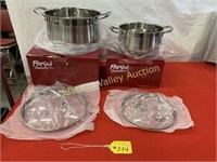 2 PARINI SIGNATURE SERIES DUTCH OVENS WITH LIDS