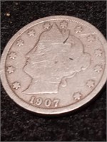 1907 Liberty Head Silver Nickel