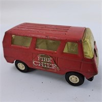 Vintage Tonka Fire Chief Red Steel Van