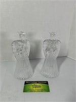 Crystal Glass Angel Candle Holders