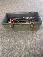 Hammers, pry bars, and toolbox