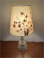 Vintage Dried Pressed Flower Lampshade, Lamp