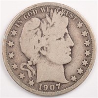 1907-O Barber Half Dollar - Full Rim