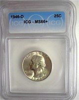 1946-D Quarter ICG MS66+ LISTS $110