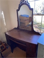 Wooden Dresser with mirror approximate