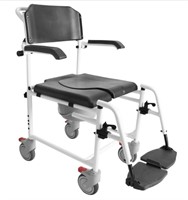 Shower Chair With Wheels & Large Commode