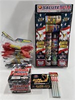 Salute USA Assortment Fireworks, Missiles, Snakes