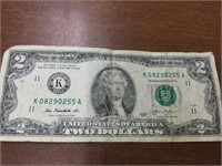 2013 TWO DOLLAR BILL