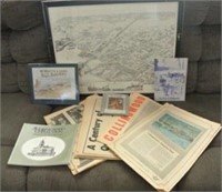 Collingwood Print Memorabilia & Framed Map